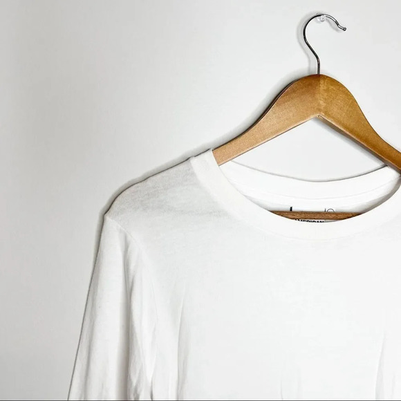 Good American The Metallic Stripe Crew Neck Tee - Picture 4 of 8